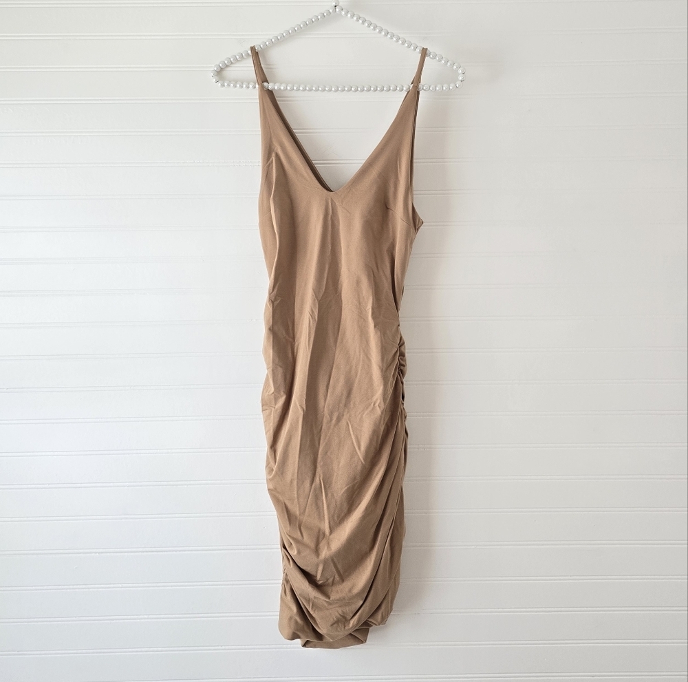 Kookai Bondi Nude Ruched Dress 6
